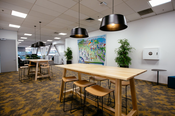 Ministry of Transport Wellington office - table with stools